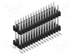 Connector: pin strips; pin header; male; PIN: 32; 1.27mm; SMT; 2x16