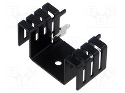 Heatsink: extruded; U; black; L: 23.62mm; W: 48.26mm; H: 24.13mm