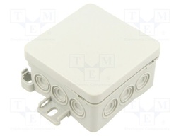 Enclosure: junction box; X: 75mm; Y: 40mm; Z: 75mm; IP54; grey