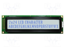 Display: LCD; alphanumeric; STN Positive; 20x2/2x20; gray; LED