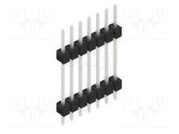 Connector: pin strips; pin header; male; PIN: 7; 2.54mm; THT; 1x7