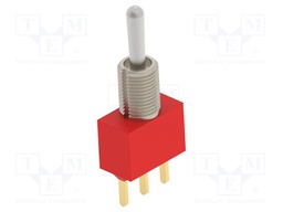 Switch: toggle; Pos: 2; SPDT; ON-ON; 0.02A/20VAC; 0.02A/20VDC