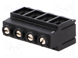 PCB terminal block; angled 90°; 10.16mm; ways: 4; on PCBs; tinned