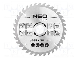 Circular saw; Ø: 185mm; Teeth: 36; cemented carbide; Øhole: 30mm