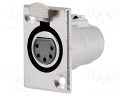 Socket; XLR; female; PIN: 5; soldering; Case: XLR standard