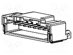 Socket; wire-board; male; DuraClik; 2mm; PIN: 8; SMT; 3A; -40÷105°C