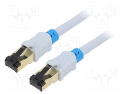 Patch cord; S/FTP; 6; OFC; PVC; grey; 2m; RJ45 plug,both sides