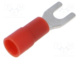 Tip: fork; M3; 0.5÷1mm2; crimped; for cable; insulated; tinned; red