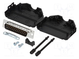 D-Sub; PIN: 25; plug; male; stamped and formed contacts; straight