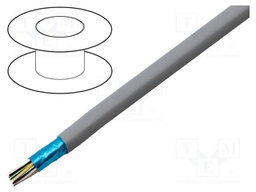 Wire; EcoCable Mini; 25x22AWG; Al-PET foil; MPPE; dark grey; 300V