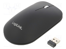 Optical mouse; black; USB A; wireless; No.of butt: 3; 10m