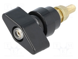 Laboratory clamp; black; 1kVDC; 100A; Contacts: brass; 81mm