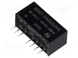 Converter: DC/DC; 1W; Uin: 18÷36V; Uout: 5VDC; Iout: 200mA; SIP8; 4.7g
