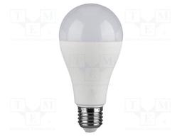 LED lamp; white cold; E27; 220÷240VAC; 1710lm; P: 17W; 200°; 6500K