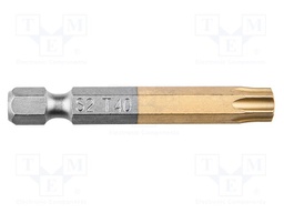 Screwdriver bit; Torx®; TX40; 1/4"; Overall len: 50mm