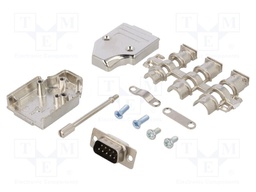D-Sub; PIN: 9; plug; male; stamped and formed contacts; angled