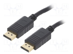 Cable; DisplayPort 1.2; DisplayPort plug,both sides; 3m; black