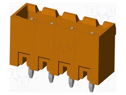 Connector: pluggable terminal block; socket; male; on PCBs