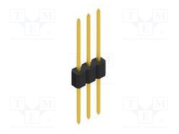 Connector: pin strips; pin header; male; PIN: 3; 1.27mm; THT; 1x3