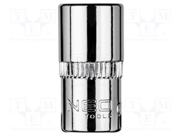 Socket; 6-angles,socket spanner; HEX 9mm; 1/4"