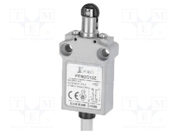 Limit switch; oblong plastic roller Ø12mm; NO + NC; 5A; lead 1m