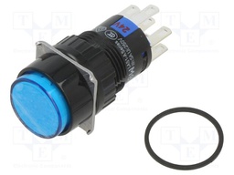 Switch: push-button; Pos: 2; SPDT x2; 0.5A/220VAC; 1A/24VDC; ON-ON