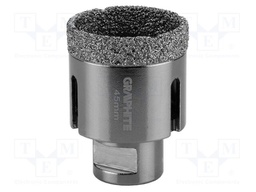 Diamond hole saw; 45mm; glaze,ceramic tile; Thread: M14