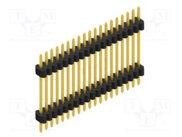 Connector: pin strips; pin header; male; PIN: 19; 1.27mm; THT; 1x19