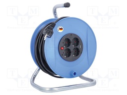 Extension lead; 3G1.5mm2; reel,with brake,rolled; Sockets: 5