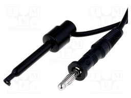 Test lead; PVC; 0.95m; black; 10A; 60VDC; Mat: ABS