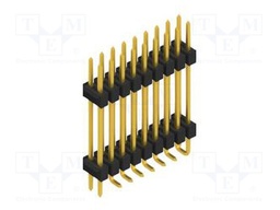 Connector: pin strips; pin header; male; PIN: 18; 2.54mm; SMT; 2x9