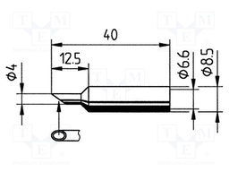 Tip; hoof,special; 4mm; ERSA-RDS80,ERSA-RT80