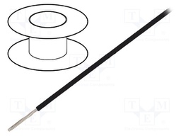 Wire; UL1213; stranded; Cu; 0.35mm2; 22AWG; black; teflon