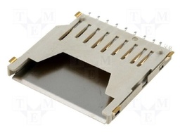 Connector: for cards; SD; SMT; gold-plated; LCP; 1A