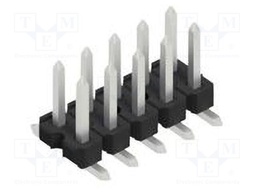 Connector: pin strips; pin header; male; PIN: 10; 2.54mm; SMT; 2x5