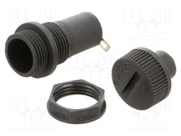 Fuse holder; 5x20mm; 10A; on panel; Cutout: Ø14mm; -30÷85°C; 250VAC