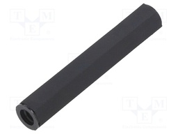 Screwed spacer sleeve; cylindrical; polyamide; M6; 60mm