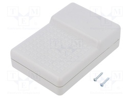 Enclosure: desktop; X: 71.6mm; Y: 97.9mm; Z: 30mm; ABS; grey