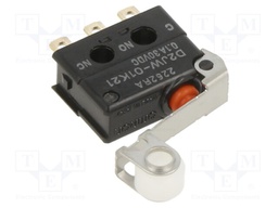 Microswitch SNAP ACTION; with lever (with roller); SPDT; Pos: 2