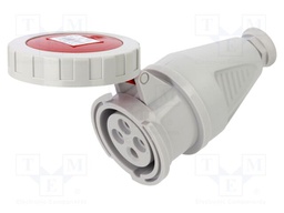 Connector: AC supply 3-phase; plug; female; 16A; 400VAC; IEC 60309