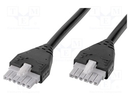 Cable: Mini-Fit Jr.- Mini-Fit Jr; female; PIN: 6; Len: 2m; tinned