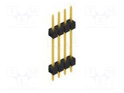 Connector: pin strips; pin header; male; PIN: 4; 2.54mm; THT; 1x4