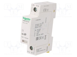 Surge arrestor; Type 2; Poles: 1; DIN; -25÷60°C; IP20; 230VAC; 20kA