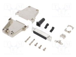 D-Sub; PIN: 25; female; shielded,with strain relief; straight