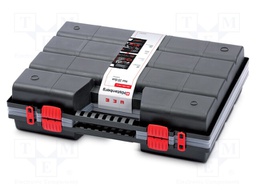 Container: collective; with partitions; black; 490x390x130mm