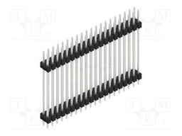 Connector: pin strips; pin header; male; PIN: 40; 2.54mm; THT; 2x20