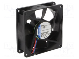 Fan: DC; axial; 80x80x25mm; 58m3/h; 26dBA; slide bearing; 2600rpm