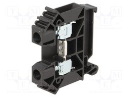Splice terminal: rail; 0.5÷10mm2; ways: 1; terminals: 2; black; TS35