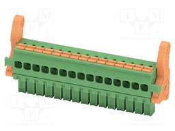 PCB connector, nominal cross section: 1.5 mm2, color: green,