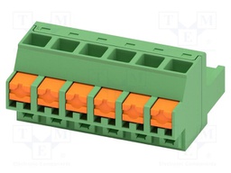 PCB connector, nominal cross section: 2.5 mm2, color: green,